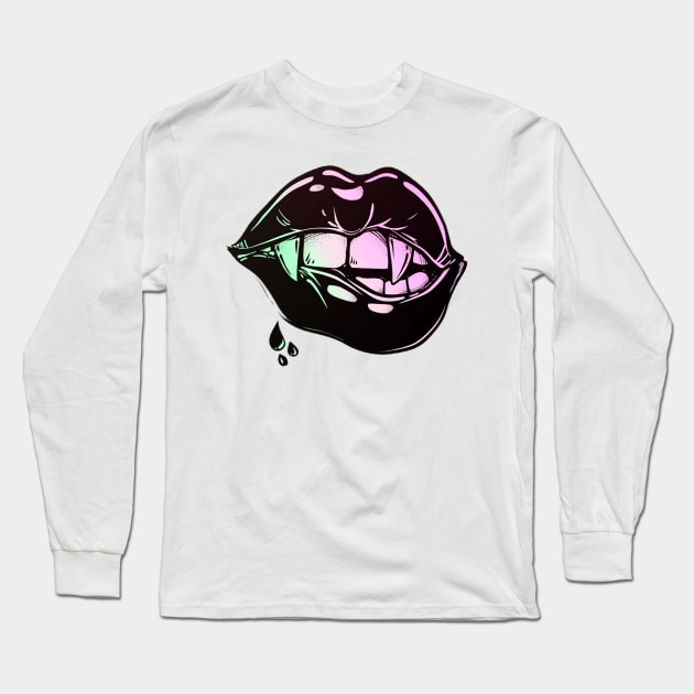 Vampire Bite & Kiss Long Sleeve T-Shirt by SpellsSell